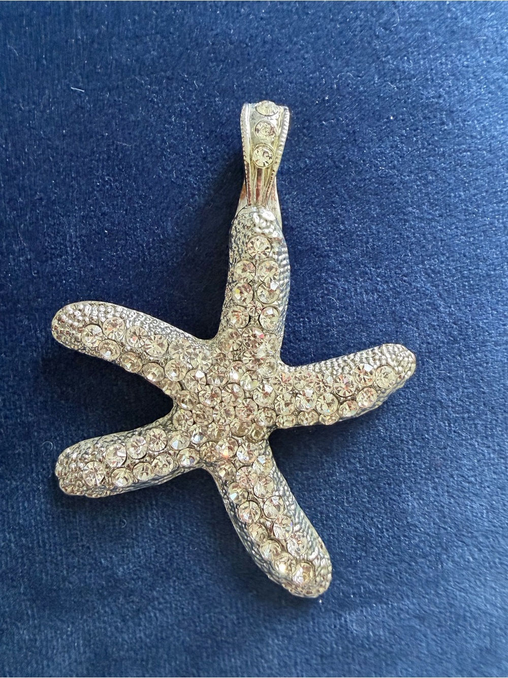 VTG Starfish Rhinestone Pendant